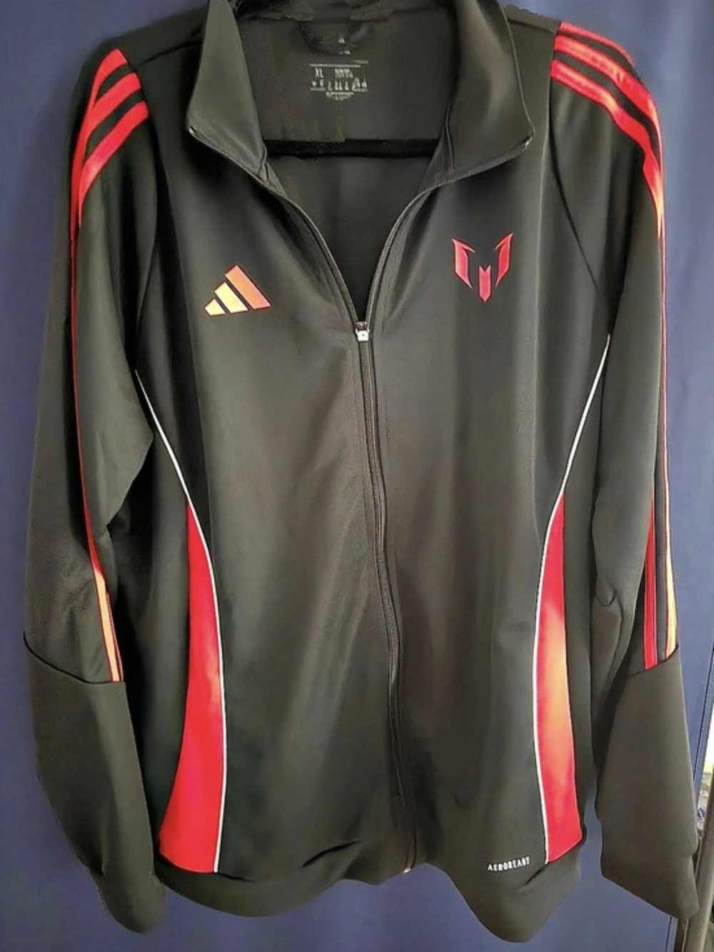adidas Lionel Messi AEROREADY Track Jacket Black & Red XL